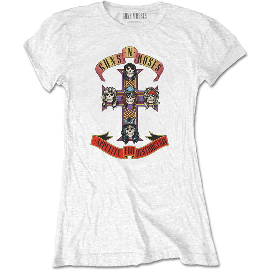 Guns N' Roses Ladies T-Shirt: Appetite for Destruction (Retail Pack) - Guns N Roses - Produtos -  - 5056170661935 - 