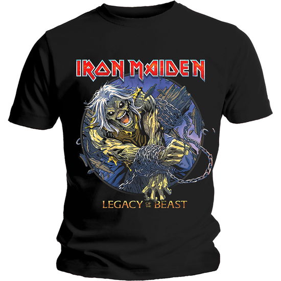 Iron Maiden Unisex T-Shirt: Eddie Chained Legacy - Iron Maiden - Mercancía - MERCHANDISE - 5056170690935 - 14 de enero de 2020