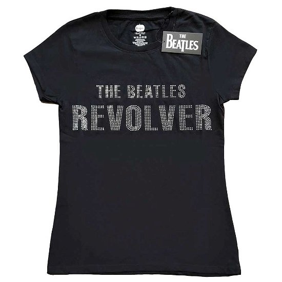 The Beatles Ladies T-Shirt: Revolver Crystals (Embellished) - The Beatles - Merchandise -  - 5056561021935 - 