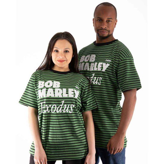 Bob Marley Unisex T-Shirt: Exodus (Striped) - Bob Marley - Merchandise -  - 5056561063935 - 