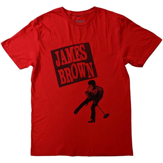 Cover for James Brown · James Brown Unisex T-Shirt: James Halftone (Red) (T-shirt) [size S] (2024)