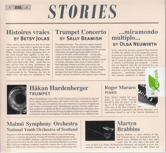 Stories: Betsy Jolas: Histoires Vraies / Sally Beamish: Trumpet Concerto / Olga Neuwirth: ... Miramondo Multiplo ... - Hardenberger / Muraro / Brabbins - Música - BIS - 7318599922935 - 1 de noviembre de 2019