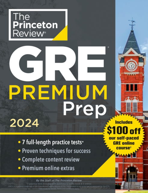 Princeton Review GRE Premium Prep, 2024 - Princeton Review - Books - Random House USA Inc - 9780593516935 - May 16, 2023