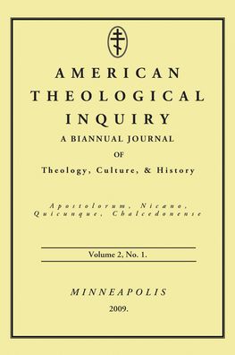 Cover for Gannon Murphy · American Theological Inquiry, Volume Two, Issue One (Hardcover Book) (2009)