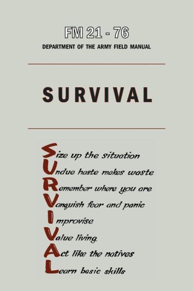 Cover for Department · U.S. Army Survival Manual FM 21-76 (Paperback Book) (2010)