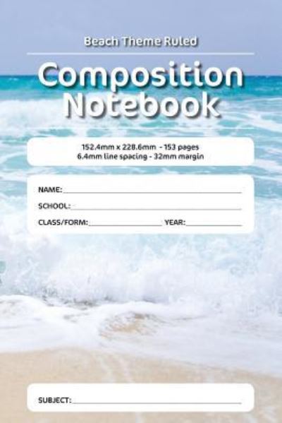 Cover for Luap Nottocs · Beach Theme Ruled Composition Notebook (Paperback Book) (2018)