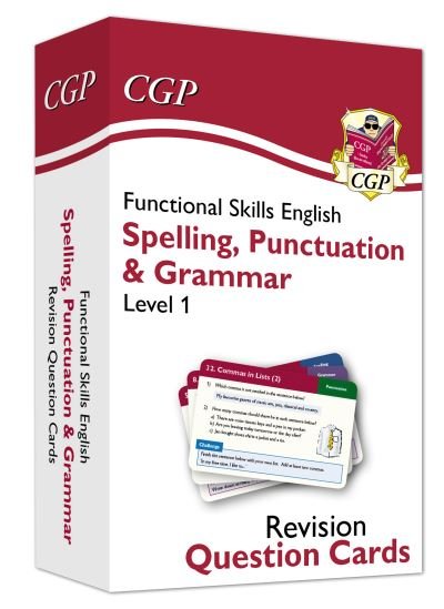 Cover for CGP Books · Functional Skills English Revision Question Cards: Spelling, Punctuation &amp; Grammar - Level 1 - CGP Functional Skills (Hardcover bog) (2020)