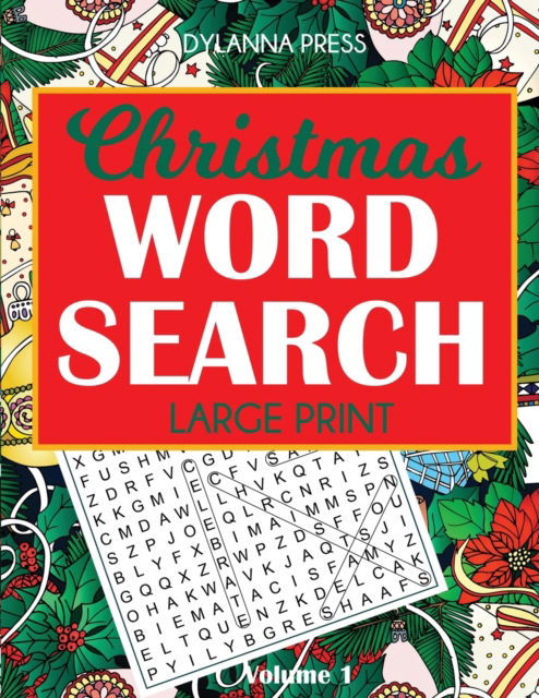 Cover for Dylanna Press · Christmas Word Search Puzzles, Large Print (Pocketbok) (2019)