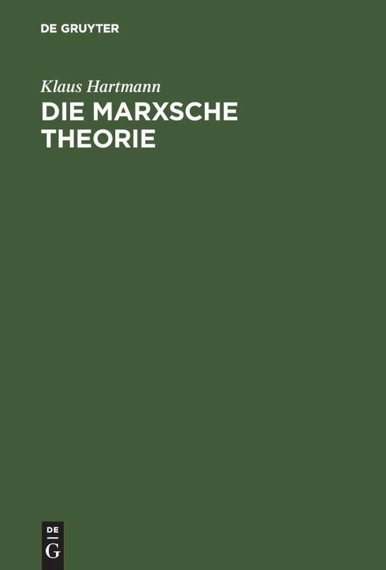 Cover for Hartmann · Die Marxsche Theorie (Book) (1970)