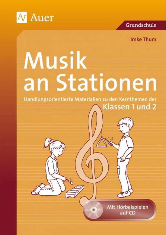 Cover for Thum · Musik an Stationen,Kl.1+2,m.CD (Bog)