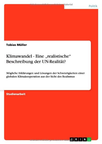 Cover for Tobias Muller · Klimawandel - Eine &quot;realistische&quot; Besch (Book) [German edition] (2013)