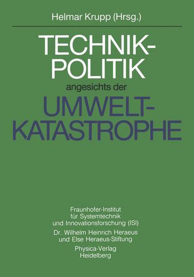 Cover for Helmar Krupp · Technikpolitik Angesichts Der Umweltkatastrophe (Paperback Book) (1990)