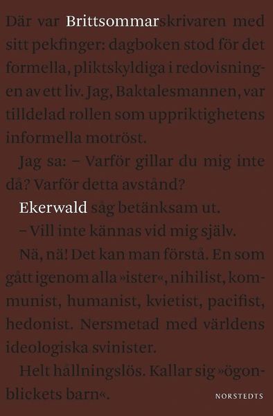 Cover for Carl-Göran Ekerwald · Brittsommar (ePUB) (2019)