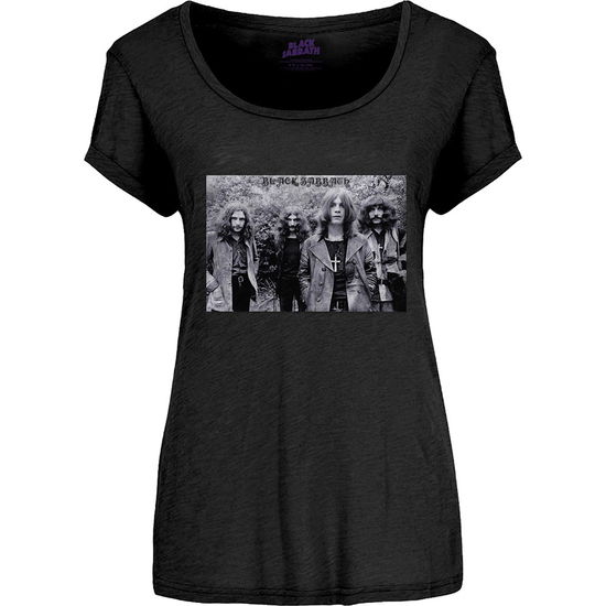 Black Sabbath Ladies Scoop Neck T-Shirt: Group Shot - Black Sabbath - Fanituote - Bravado - 5056561095936 - 