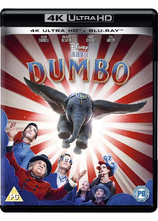Cover for Dumbo (4k Blu-ray) (Blu-ray) (2019)