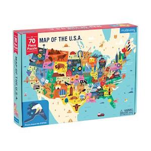 Map of the U.S.A. Puzzle - Mudpuppy - Produtos - Galison - 9780735351936 - 13 de junho de 2017