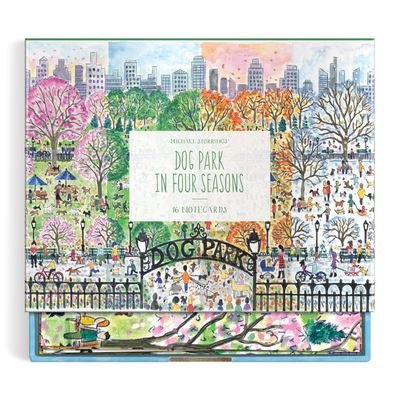 Cover for Galison · Michael Storrings Dog Park in Four Seasons Greeting Card Assortment (Flashcards) (2023)