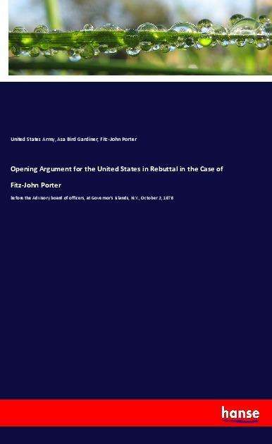 Cover for Army · Opening Argument for the United St (Book)