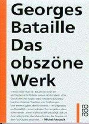 Cover for Georges Bataille · Roro Tb.12893 Bataille.obszöne Werk (Bok)