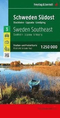 Cover for Freytag Berndt · Sweden Southeast 1:250,000: Stockholm - Uppsala - Linkoping (Map) [New edition] (2022)