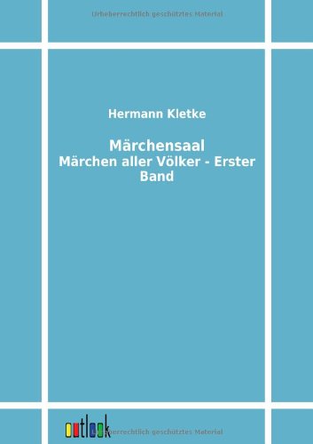 Cover for Hermann Kletke · Marchensaal (Taschenbuch) [German edition] (2011)