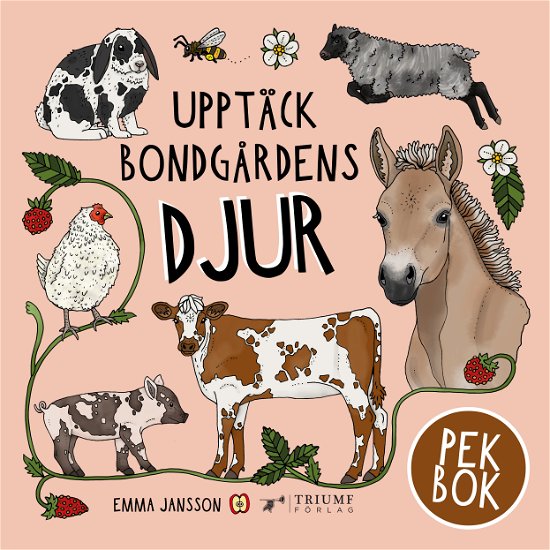 Cover for Emma Jansson · Upptäck bondgårdens djur - pekbok (Indbundet Bog) (2024)