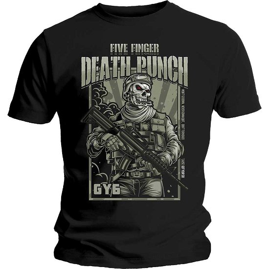 Five Finger Death Punch Unisex T-Shirt: War Soldier - Five Finger Death Punch - Merchandise - MERCHANDISE - 5056170638937 - January 13, 2020