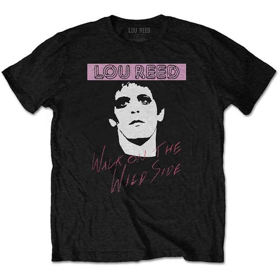 Cover for Lou Reed · Lou Reed Unisex T-Shirt: Walk On The Wild Side (Black) (T-shirt) [size M] [Black - Unisex edition] (2021)