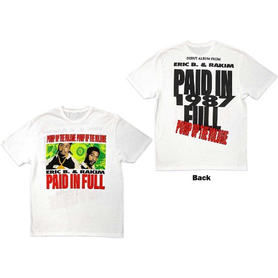 Eric B. & Rakim Unisex T-Shirt: Pump Up The Volume (Back Print) - Eric B. & Rakim - Merchandise -  - 5056561085937 - 