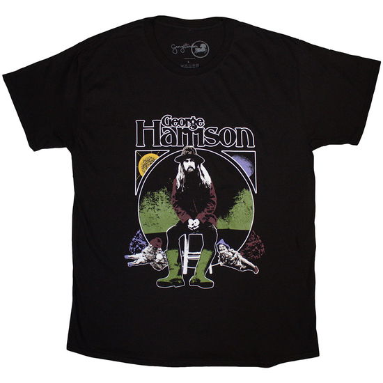 Cover for George Harrison · George Harrison Unisex T-Shirt: Sun &amp; Moon (Black) (T-shirt) [size S] (2024)