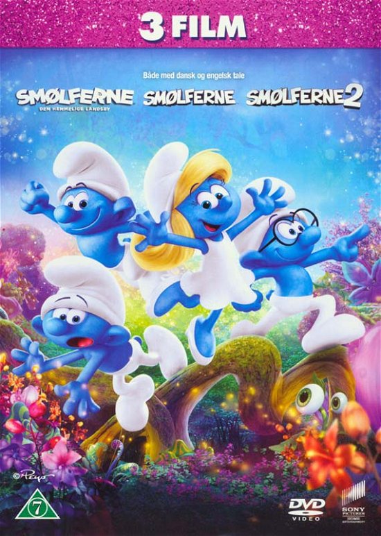 Cover for Smølferne · Smølferne / Smølferne 2 / Smølferne: Den Hemmelige Landsby (DVD) (2017)