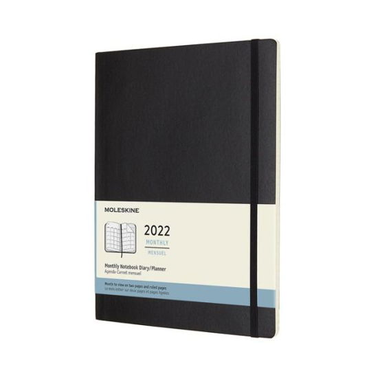 Cover for Moleskine 2022 12-Month Monthly Extra Large Softcover Notebook: Black (Paperback Book) (2021)
