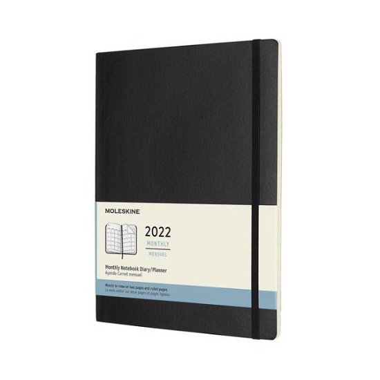 Cover for Moleskine 2022 12-Month Monthly Extra Large Softcover Notebook: Black (Taschenbuch) (2021)