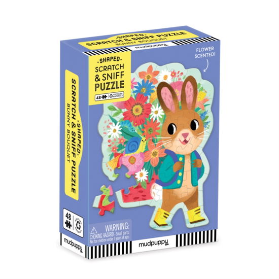 Cover for Mudpuppy · Bunny Bouquet 48 Piece Scratch &amp; Sniff Shaped Mini Puzzle (GAME) (2025)