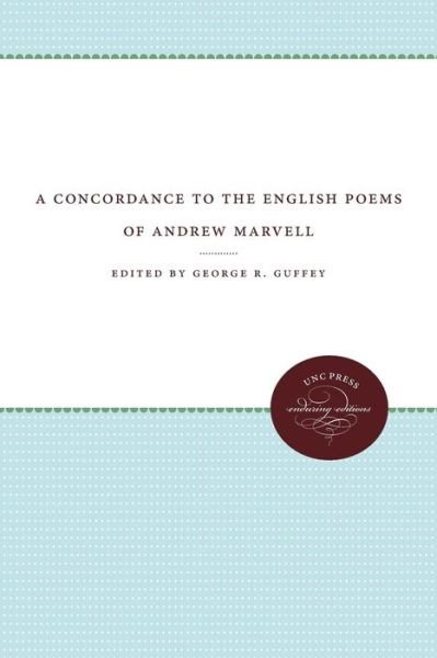 Cover for A Concordance to the English Poems of Andrew Marvell (Paperback Book) (2012)