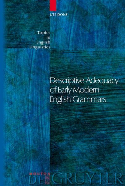 Cover for U. Dons · Descriptive Adequacy.English (Book) (2004)