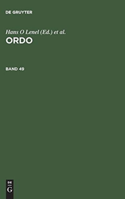 Cover for De Gruyter · Ordo (Hardcover Book) (1998)
