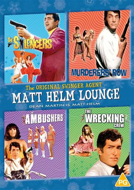 Cover for Matt Helm Lounge DVD · Matt Helm Lounge - The Silencers / Murderers Row / The Ambushers / The Wrecking Crew (DVD) (2021)