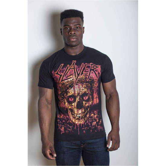 Slayer Unisex T-Shirt: Crowned Skull - Slayer - Gadżety - ROFF - 5055295360938 - 22 lipca 2013