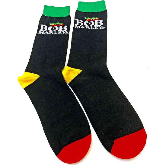 Cover for Bob Marley · Bob Marley Unisex Ankle Socks: Logo (UK Size 7 - 11) (Kläder) [size M] [Black - Unisex edition]