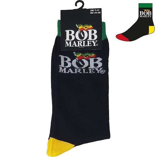 Cover for Bob Marley · Bob Marley Unisex Ankle Socks: Logo (UK Size 7 - 11) (Klær) [size M] [Black - Unisex edition]