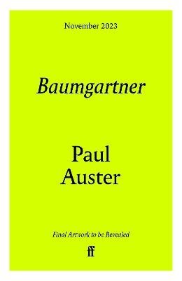 Cover for Paul Auster · Baumgartner (Bound Book) (2023)