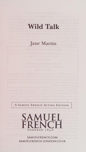 Cover for Jane Martin · Wild Talk (Paperback Book) (2016)