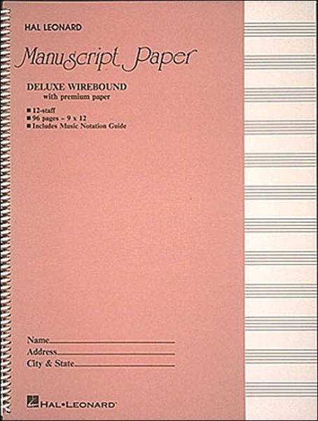 Cover for Hal Leonard Publishing Corporation · Deluxe Wirebound Premium Manuscript Paper (Pink Cover) (Spiral Book) (1987)