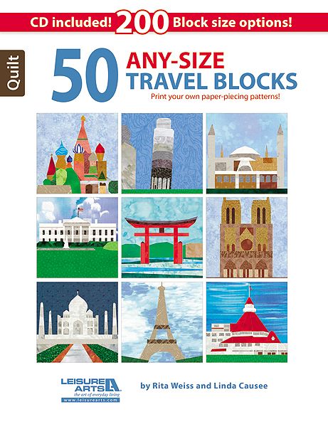 50 Any- Size Travel Quilt Blocks: Print Your Own Paper-Piecing Patterns! - Rita Weiss - Books - Leisure Arts Inc - 9781464715938 - January 15, 2015