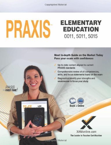 Cover for Sharon Wynne · Praxis Elementary Education 0011, 5011, 5015 Book and Online (Paperback Bog) [Pap / Psc edition] (2014)