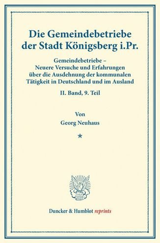 Cover for Neuhaus · Die Gemeindebetriebe der Stadt (Bok) (2014)