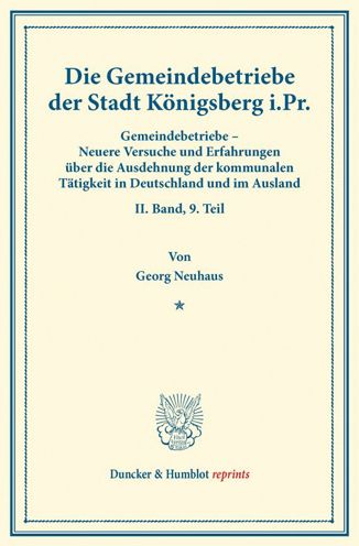 Cover for Neuhaus · Die Gemeindebetriebe der Stadt (Bok) (2014)