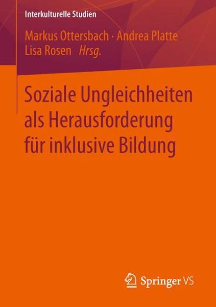Cover for Soziale Ungleichheiten ALS Herausforderung Fur Inklusive Bildung - Interkulturelle Studien (Paperback Book) [1. Aufl. 2016 edition] (2016)