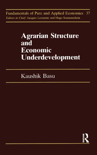 Cover for Kaushik Basu · Agrarian Structure And Economi (Paperback Book) (1990)